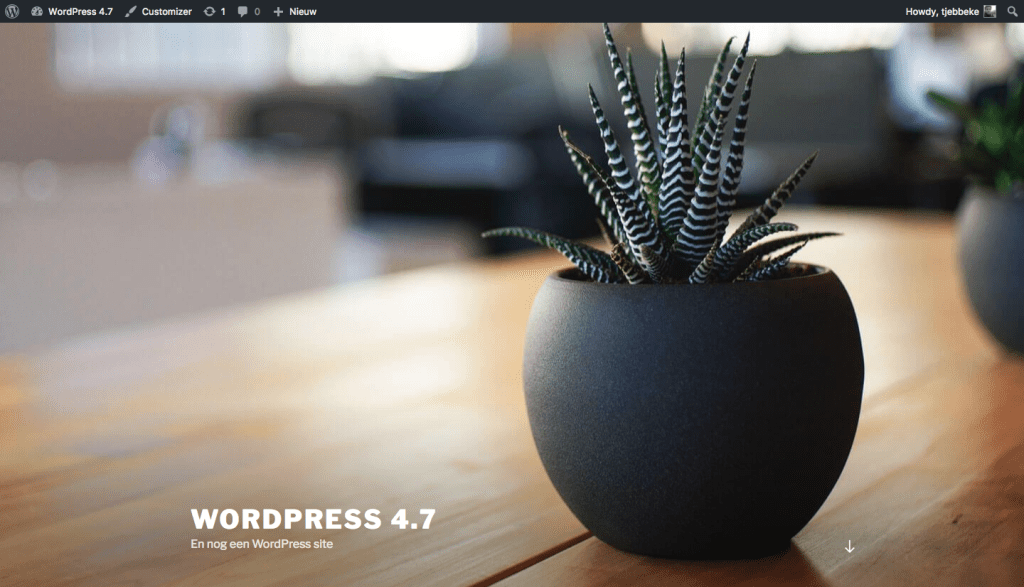 WordPress 4.7 default thema