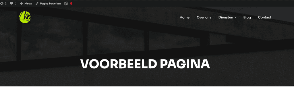 voorbeeld pagina zonder titel