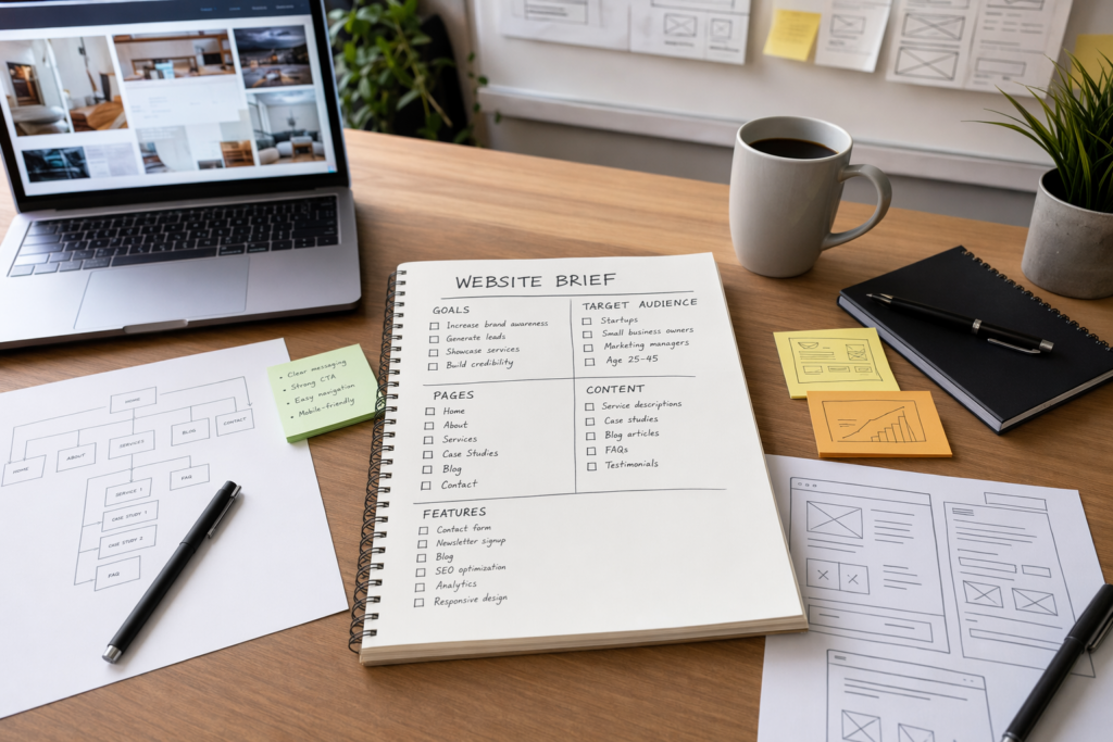 Website laten maken checklist met doelen, pagina’s en functies om een websiteproject voorbereiden