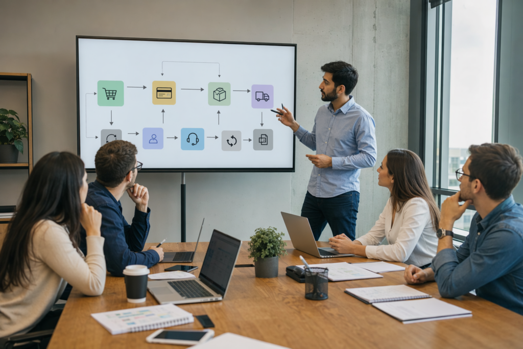 WooCommerce bureau bespreekt orderflow, retouren en dagelijks beheer voor een professionele webshop